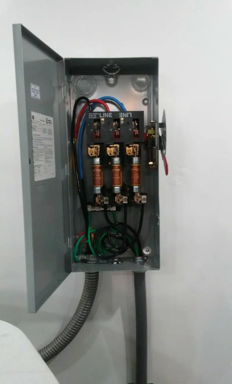 Three-phase disconnect switch installed for Electrical Wiring & Rewiring in Montgomery Village