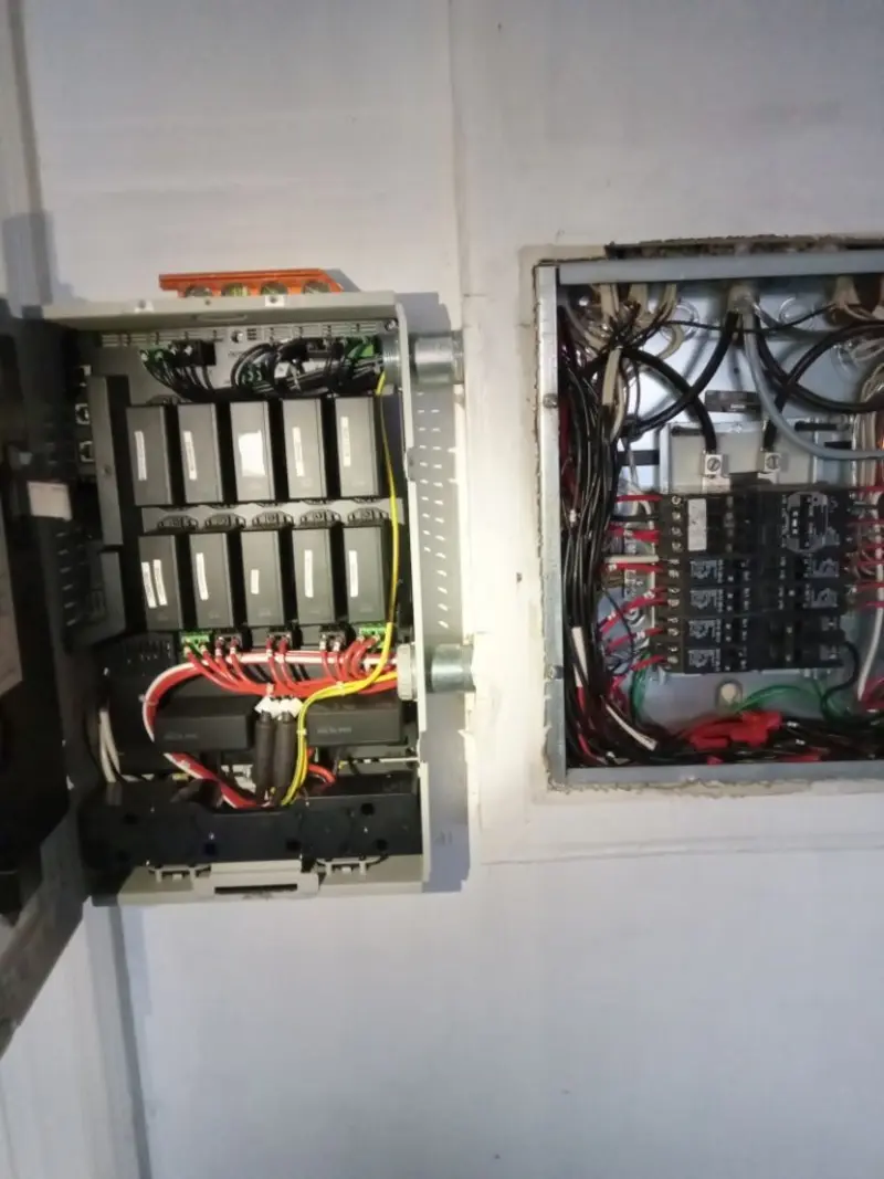 Electrical panel upgrade completed for Security Camera Wiring in Montgomery Village